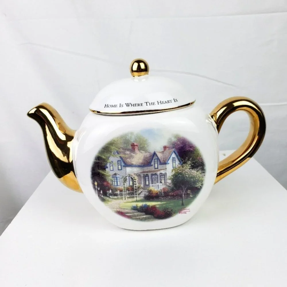 Thomas Kinkade Home is Where Heart Is Tea Pot
